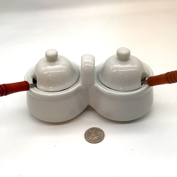 Houston Harvest Other - Vintage Houston Harvest White Ceramic Condiments